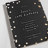 "Simple Confetti" - Party Invitations in Midnight by Erin L. Wilson - Detail