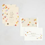 "Confetti Dots" - Party Invitations in Coral by Ellen Schlegelmilch - Assembled
