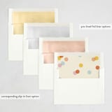 "Confetti Dots" - Party Invitations in Coral by Ellen Schlegelmilch - Envelope Liner Options