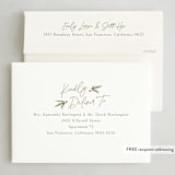 "Holiday Script" - Party Invitations in Cream by Robert and Stella - FREE Recipient Addressing