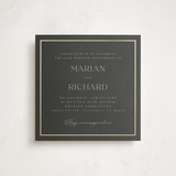 "Timeless Charm" - Party Invitations in Charcoal by Lucrecia Caporale - Front