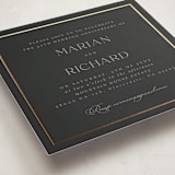 "Timeless Charm" - Party Invitations in Charcoal by Lucrecia Caporale - Detail