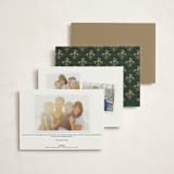 "Paper Whites" - Party Invitations in Pine by Amy Kross - Back of Card Options