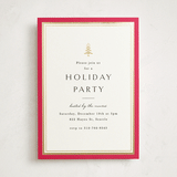 "Edged" - Party Invitations in Poinsettia by Amy Kross - Front