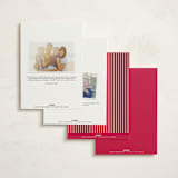 "Edged" - Party Invitations in Poinsettia by Amy Kross - Back of Card Options
