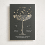 "Cocktails!" - Party Invitations in Midnight by Paper Raven Co. - Front