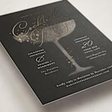 "Cocktails!" - Party Invitations in Midnight by Paper Raven Co. - Detail