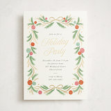 "Glittering Garland" - Party Invitations in Holly by Laura Hankins - Front