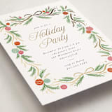 "Glittering Garland" - Party Invitations in Holly by Laura Hankins - Detail