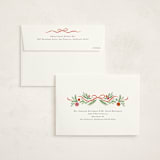 "Glittering Garland" - Party Invitations in Holly by Laura Hankins - FREE Recipient Addressing