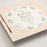 "Birthday Brunch Table" - Party Invitations in Buttercream by Hannah Williams - Detail