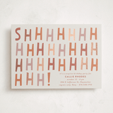 "Shhhhhhhhh" - Party Invitations in Caramel by Gwen Bedat - Front