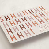 "Shhhhhhhhh" - Party Invitations in Caramel by Gwen Bedat - Detail