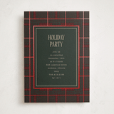 "Plaid Party" - Party Invitations in Holly by Baumbirdy - Front