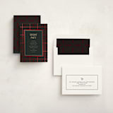 "Plaid Party" - Party Invitations in Holly by Baumbirdy - Assembled