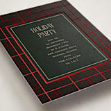 "Plaid Party" - Party Invitations in Holly by Baumbirdy - Detail