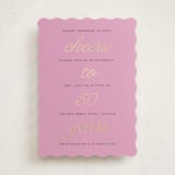 "Cheers Celebration" - Party Invitations in Lilac by Louise Kay - Front