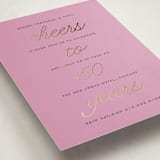 "Cheers Celebration" - Party Invitations in Lilac by Louise Kay - Detail