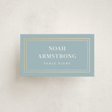 "Polished" - Foil-Pressed Party Place Cards in Powder Blue by Jennifer Postorino - Front with Free Guest Printing