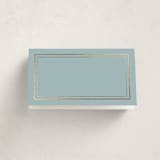 "Polished" - Foil-Pressed Party Place Cards in Powder Blue by Jennifer Postorino - Blank Front