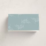 "Polished" - Foil-Pressed Party Place Cards in Powder Blue by Jennifer Postorino - Folded Back of Card