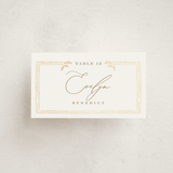 "Reflection" - Foil-Pressed Party Place Cards in Porcelain by Leah Bisch - Front with Free Guest Printing