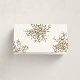"Reflection" - Foil-Pressed Party Place Cards in Porcelain by Leah Bisch - Folded Back of Card