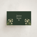 "Paper Whites" - Foil-Pressed Party Place Cards in Pine by Amy Kross - Front with Free Guest Printing