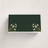 "Paper Whites" - Foil-Pressed Party Place Cards in Pine by Amy Kross - Blank Front