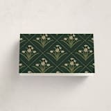 "Paper Whites" - Foil-Pressed Party Place Cards in Pine by Amy Kross - Folded Back of Card