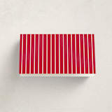 "Edged" - Foil-Pressed Party Place Cards in Poinsettia by Amy Kross - Folded Back of Card