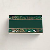 "Illuminated Storybook" - Foil-Pressed Party Place Cards in Evergreen by Alethea and Ruth - Blank Front