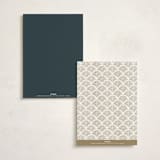 "Vitrola" - Foil-Pressed Party Menus in Teal by Tamara Hilje - Back of Card Options
