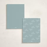 "Polished" - Foil-Pressed Party Menus in Powder Blue by Jennifer Postorino - Back of Card Options