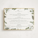 "Classic Love" - Foil-Pressed Party Menus in Vanilla by Susan Moyal - Front