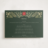 "Paper Whites" - Foil-Pressed Party Menus in Pine by Amy Kross - Front