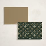 "Paper Whites" - Foil-Pressed Party Menus in Pine by Amy Kross - Back of Card Options