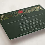 "Paper Whites" - Foil-Pressed Party Menus in Pine by Amy Kross - Detail