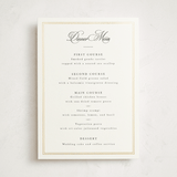 "Traditionalist" - Foil-Pressed Party Menus in Snow by Sarah Brown - Front