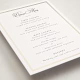 "Traditionalist" - Foil-Pressed Party Menus in Snow by Sarah Brown - Detail
