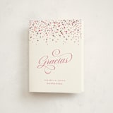 "Confetti Sparkle" - Graduation Thank You Cards in Berry by Olivia Raufman - Front