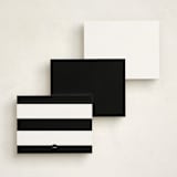"Gold Notes" - Personalized Stationery Cards in Midnight by Carrie ONeal - Back of Card Options