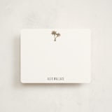 "Gilded Palm Tree" - Personalized Stationery Cards in Cotton by carla san roman - Front