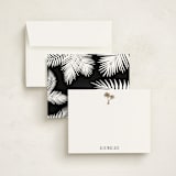 "Gilded Palm Tree" - Personalized Stationery Cards in Cotton by carla san roman - Assembled