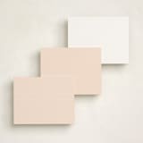 "Bordered" - Personalized Stationery Cards in Porcelain by Kristel - Back of Card Options