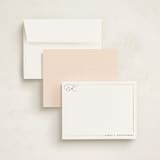 "Bordered" - Personalized Stationery Cards in Porcelain by Kristel - Assembled