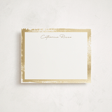 "Catherine" - Personalized Stationery Cards in Golden by Pixel and Hank - Front