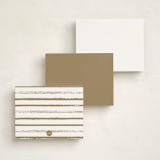"Catherine" - Personalized Stationery Cards in Golden by Pixel and Hank - Back of Card Options