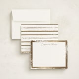 "Catherine" - Personalized Stationery Cards in Golden by Pixel and Hank - Assembled