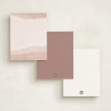 "Painted Desert" - Personalized Stationery Cards in Rose Quartz by silverscreen studio - Back of Card Options